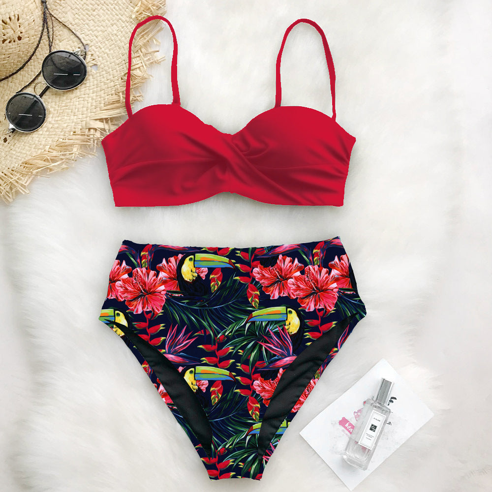 Patterned Bikini Swimsuit