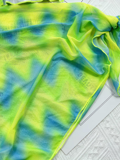 Tie-Dye Bikini with Outer Swimsuit